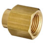 A brass pipe fitting that is used to connect water pipes.