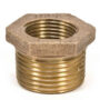 A close up of a brass pipe fitting